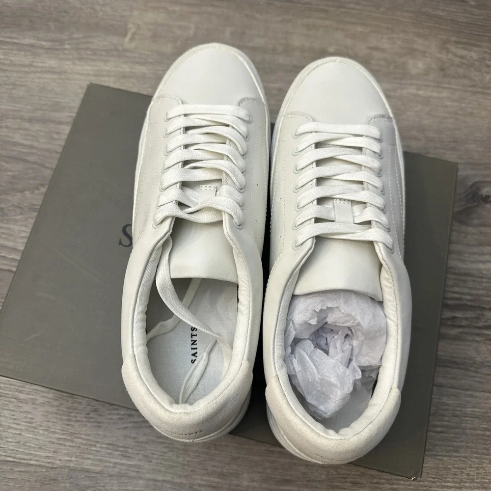 Allsaints Trish Calf Leather  Chunky Sneakers White Women's Us 10 EU 41